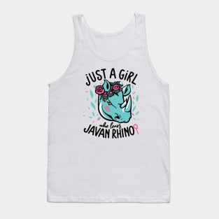 just a girl who loves Javan Rhino Tank Top